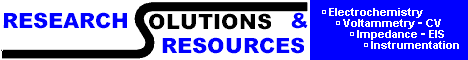 Research Solutions and Resources. Electrochemistry, Voltammetry, Impedance